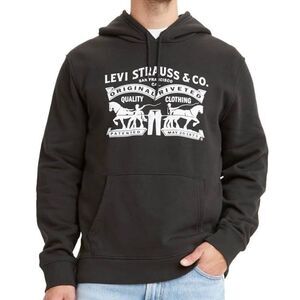 Levi’s Strauss & Co. Mens Graphic Fleece black Hoodie size Large